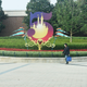 A lone person is seen walking outside Shanghai Disneyland on November 1, 2021.